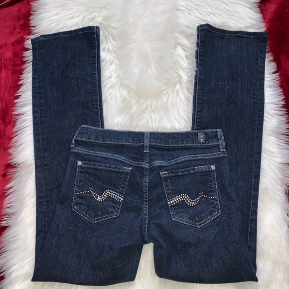 7 For All Mankind Denim - 7 For All Mankind Embellished Bootcut Jeans Size26